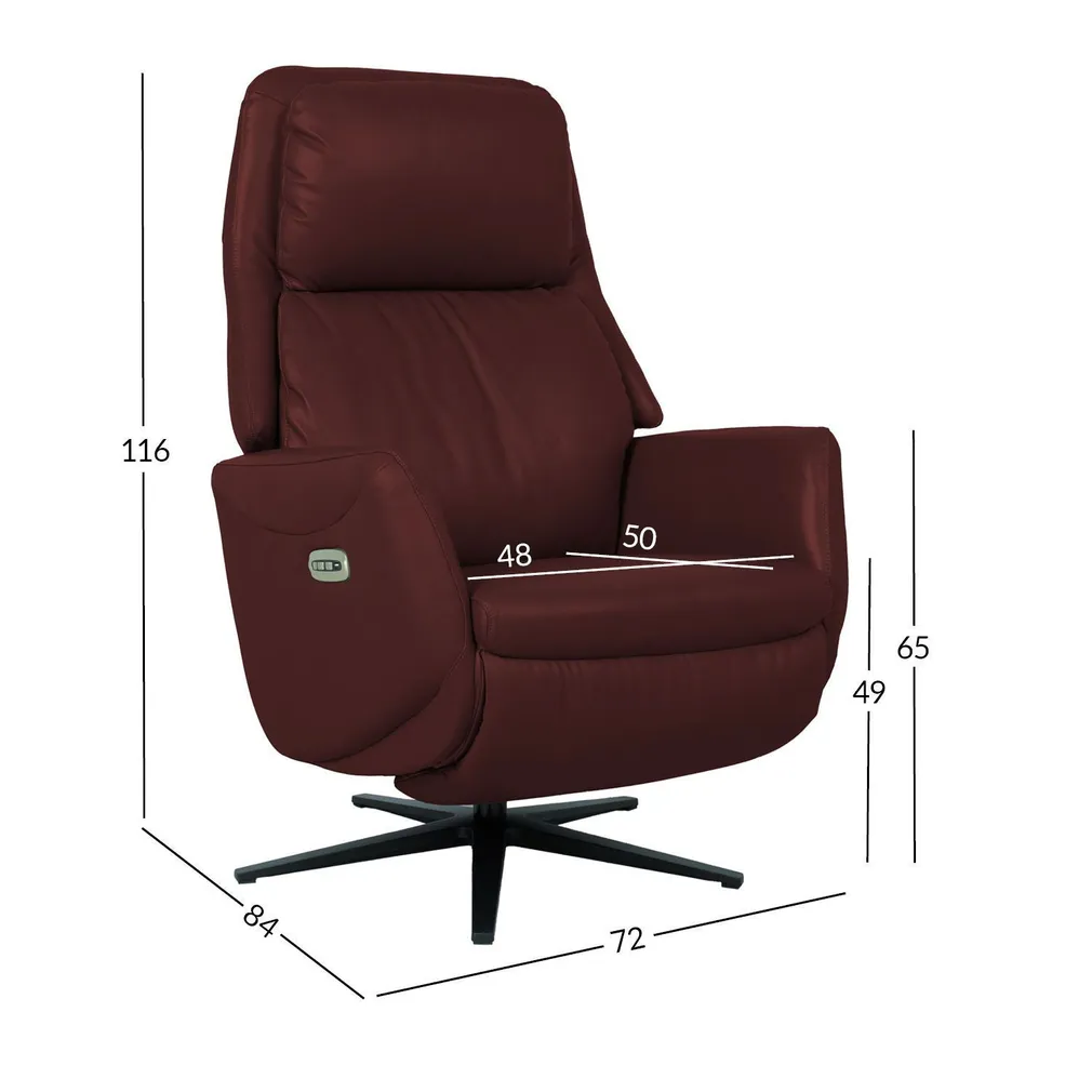 TUGITOOL DAMIANO ELEKTRILINE RECLINER, TUMEPUNANE NAHK