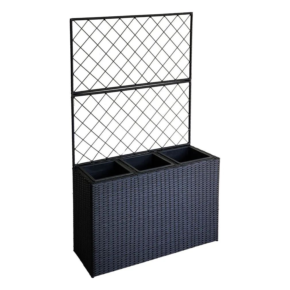 LILLEKAST WICKER TAIMETOEGA 83X29XH55/146CM, MUST