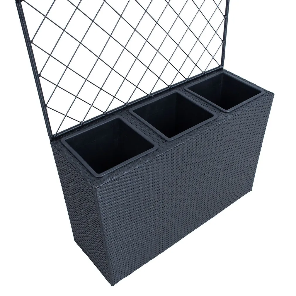 LILLEKAST WICKER TAIMETOEGA 83X29XH55/146CM, MUST
