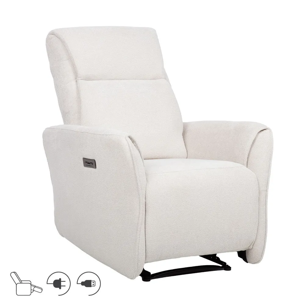 TUGITOOL HEIDY ELEKTIRLINE RECLINER, VALGE