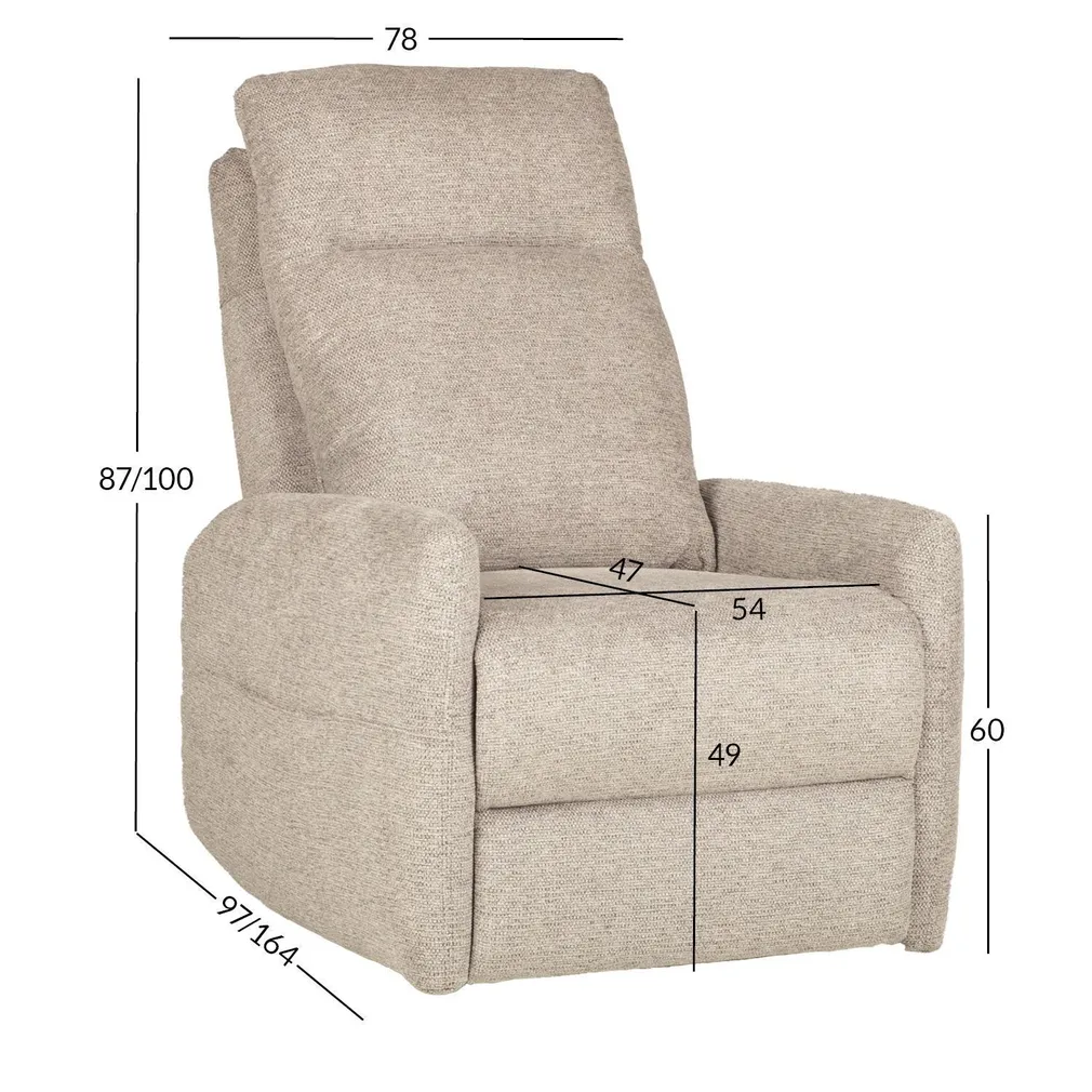 TUGITOOL KATY ELEKTRILINE RECLINER + MASSAAŽ, HALL