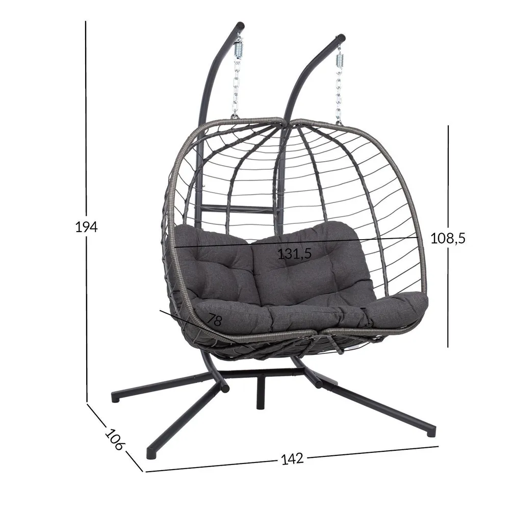 RIPPTOOL FINSE 2-KOHALINE 142X106XH194CM, TUMEHALL