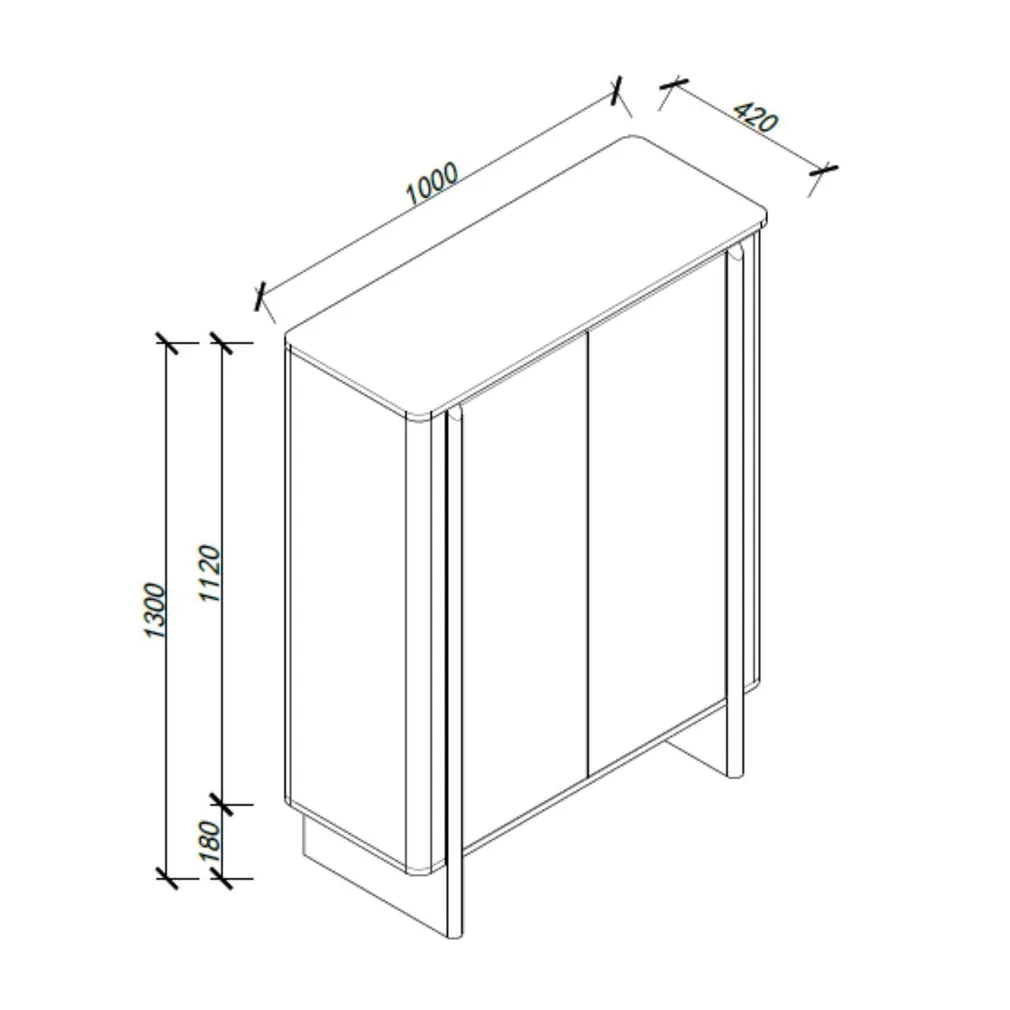KAPP MORBEN 100X42XH130CM, TAMMEDEKOORIGA MELAMIIN