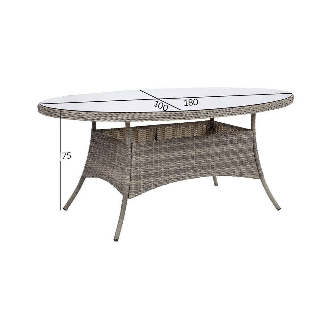 LAUD TRENTO 180X100XH72CM, HELEHALL