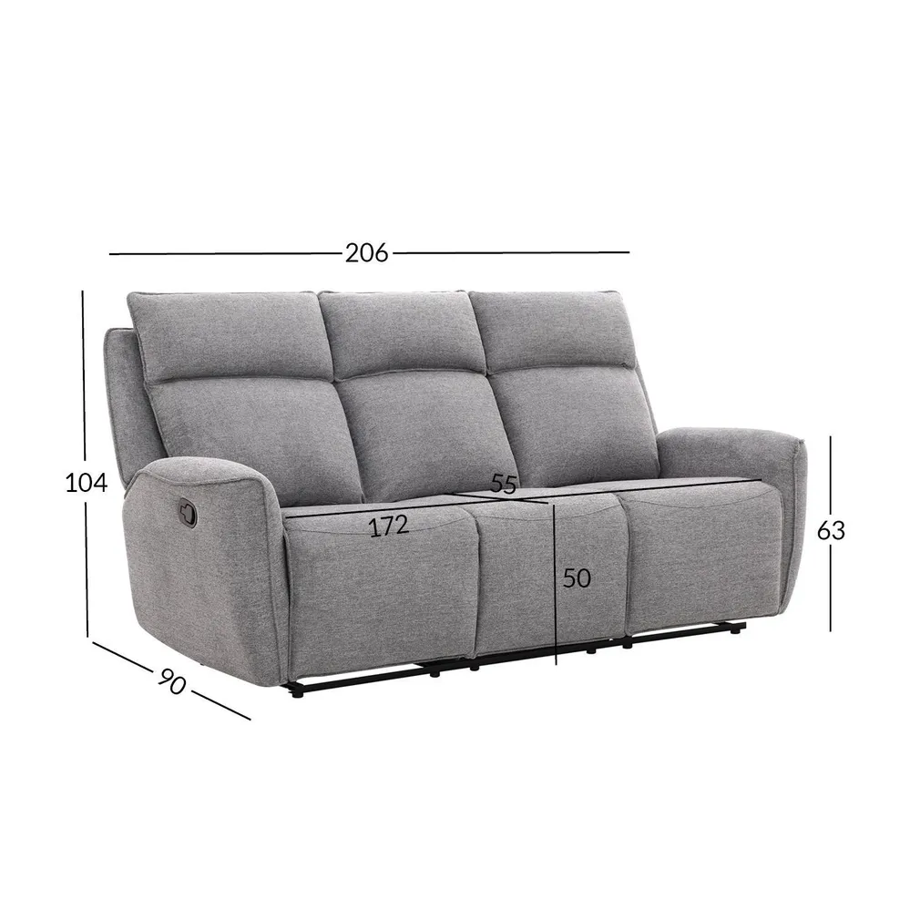 DIIVAN MAREN 3-KOHALINE MANUAALNE RECLINER