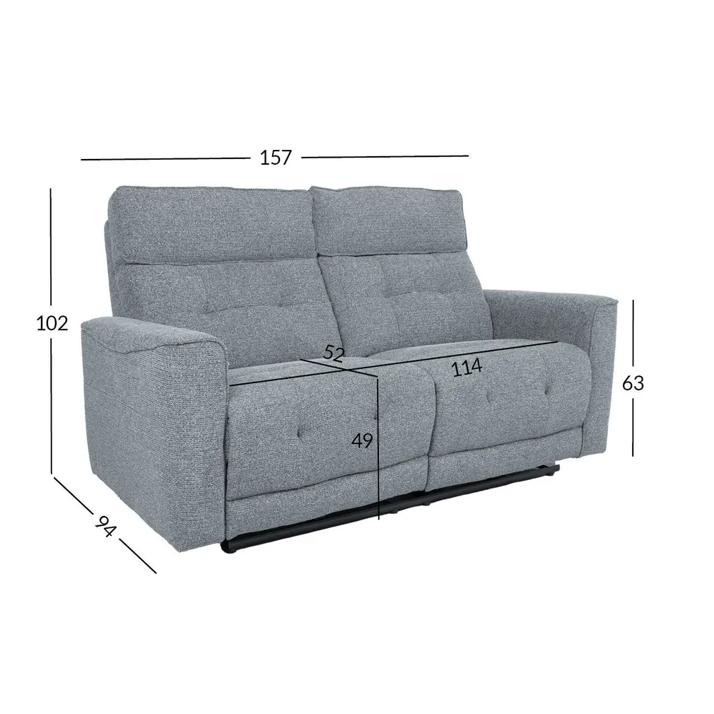DIIVAN BOSCO 2-KOHALINE ELEKTRILINE RECLINER, SINAKASHALL