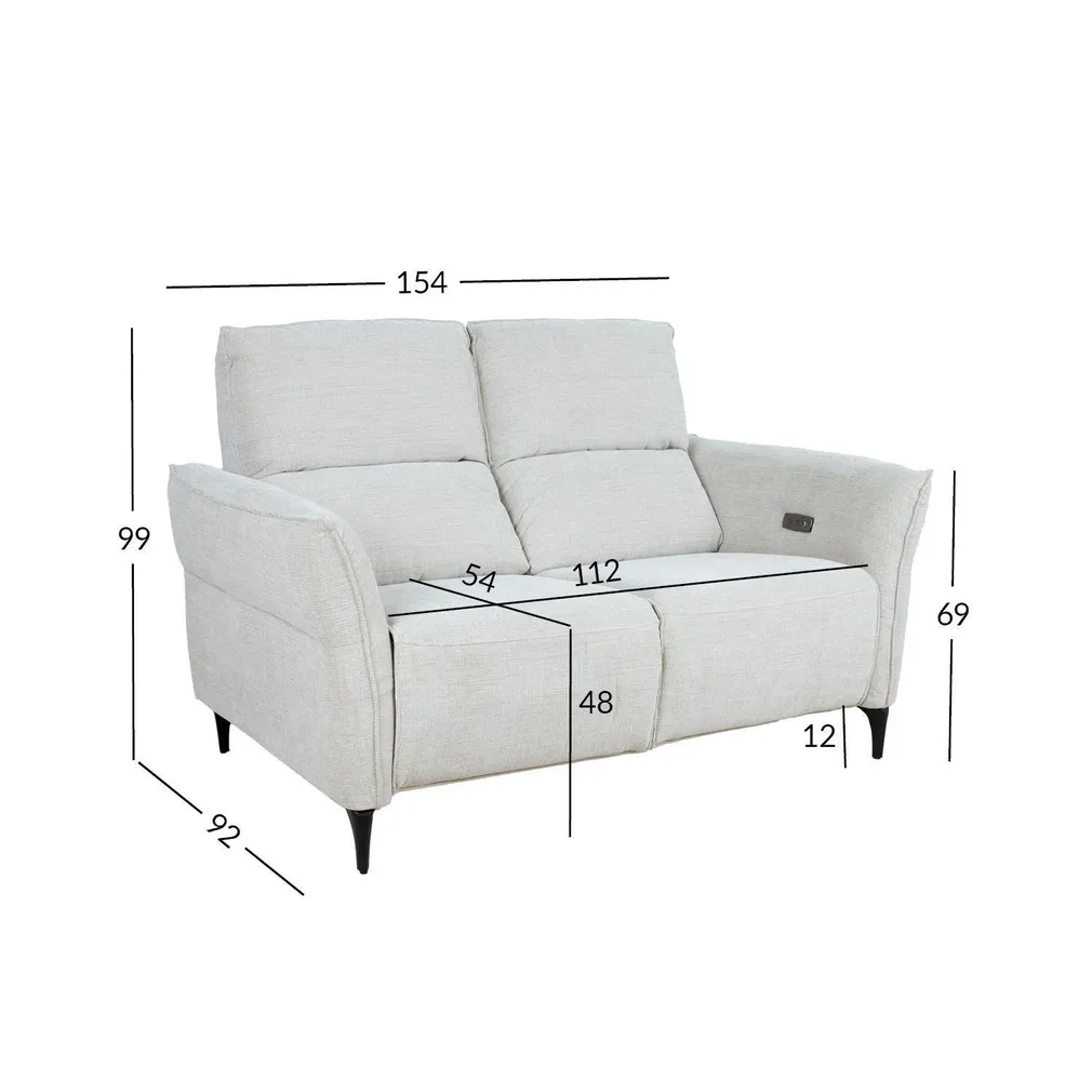 DIIVAN MIAMI 2-KOHALINE ELEKTRILINE RECLINER, HELEBEEŽ