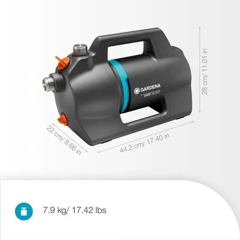 KASTMISPUMP GARDENA 5400 SILENT 650W 5400L/H 8/43M