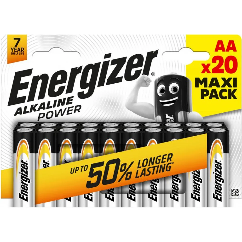 PATAREI ENERGIZER ALKALINE POWER AA 20TK PAKIS