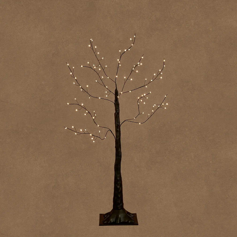 JÕULUKAUNISTUS PUU LED TULEDEGA 30X30X90CM MUST