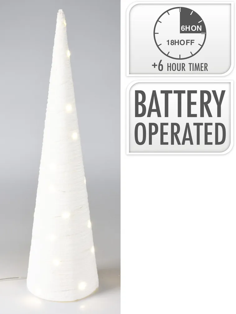 JÕULUKUJU KOONUS 30LED IP20, 60CM, VALGE