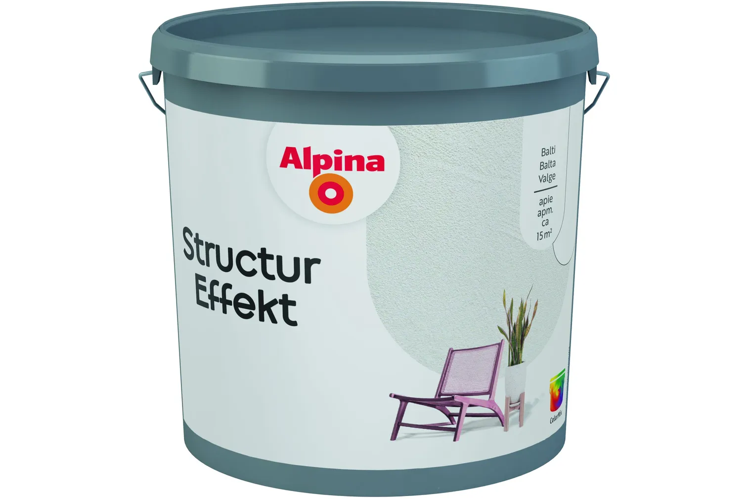 STRUKTUURVÄRV ALPINA EFEKT STRUCTUR BASE 10L VALGE MATT