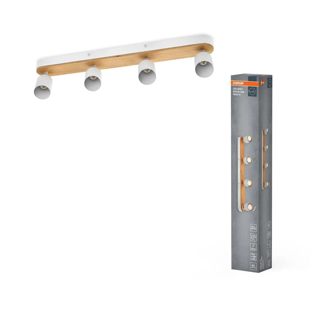 KOHTVALGUSTI OSRAM LED WOOD LINE 4XGU10 VALGE/PUIT