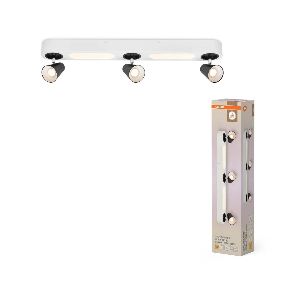 KOHTVALGUSTI OSRAM LED NEPTUNE CLICK-SELECT 3X26W VALGE