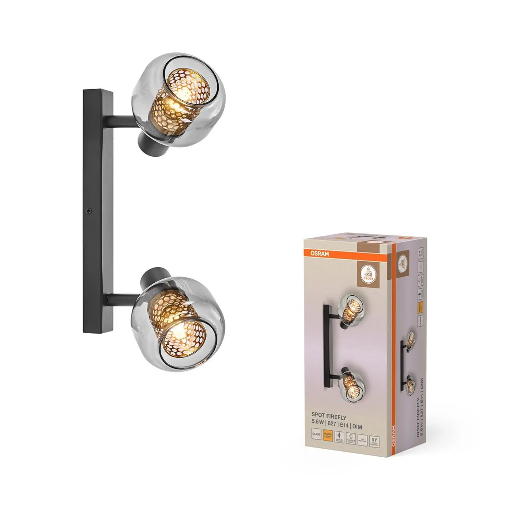 KOHTVALGUSTI OSRAM LED FIREFLY 2X2,8W MUST