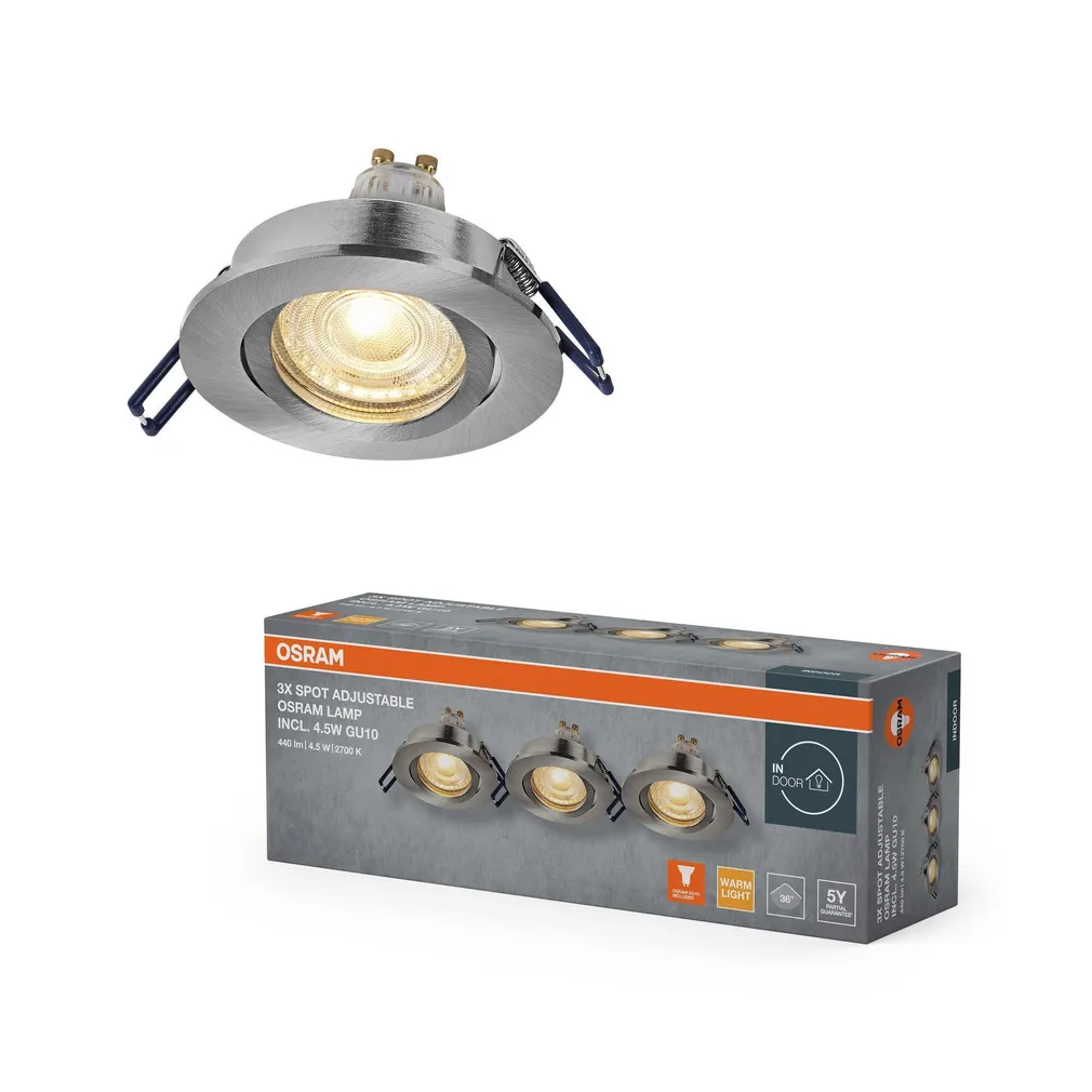 KOHTVALGUSTI LED SÜVISTATAV CLICK GU10 4,5W NIKKEL