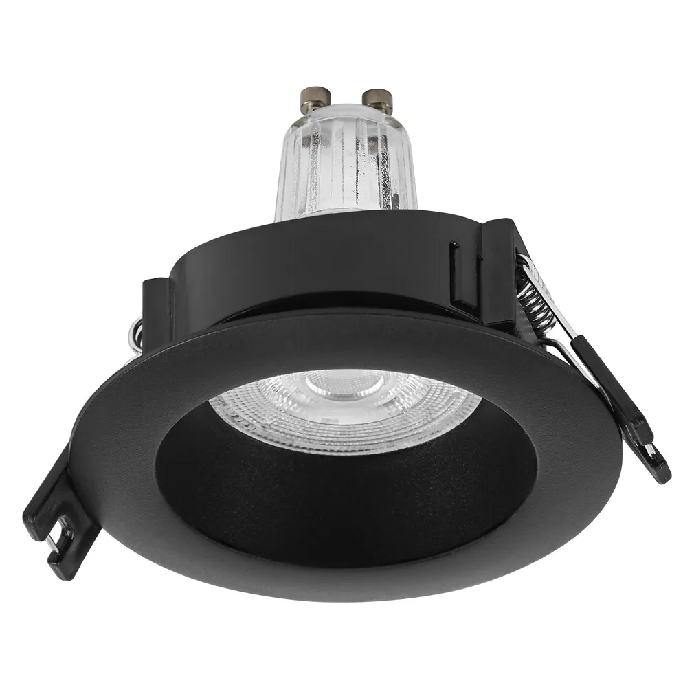 KOHTVALGUSTI LED SÜVISTATAV PRESS GU10 2,6 W MUST