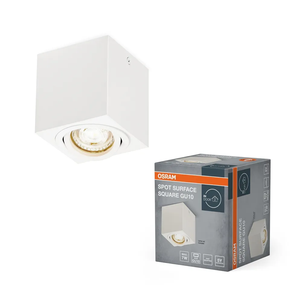 KOHTVALGUSTI LED SÜVISTATAV SURFACE KANDILINE GU10 VALGE