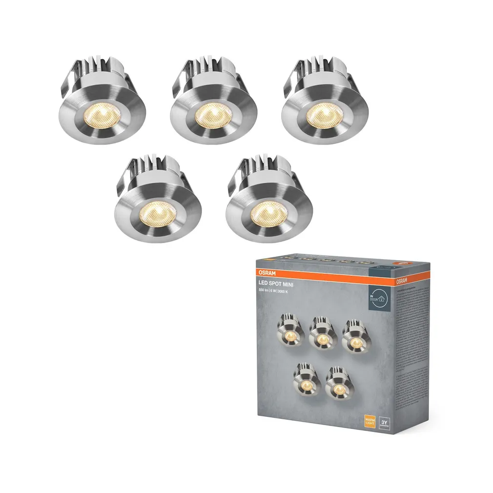 KOHTVALGUSTI LED SÜVISTATAV MINI 6W SATIINNIKKEL