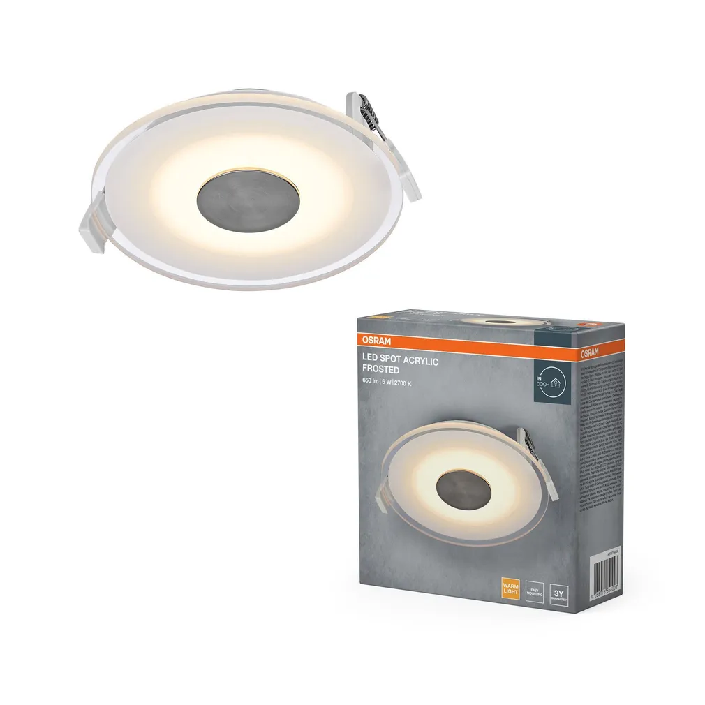 KOHTVALGUSTI LED SÜVISTATAV ACRYLIC 6W MATT VALGE