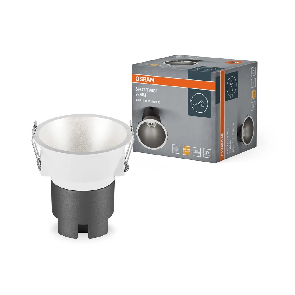 KOHTVALGUSTI LED SÜVISTATAV TWIST 93MM 5W VALGE/HÕBE