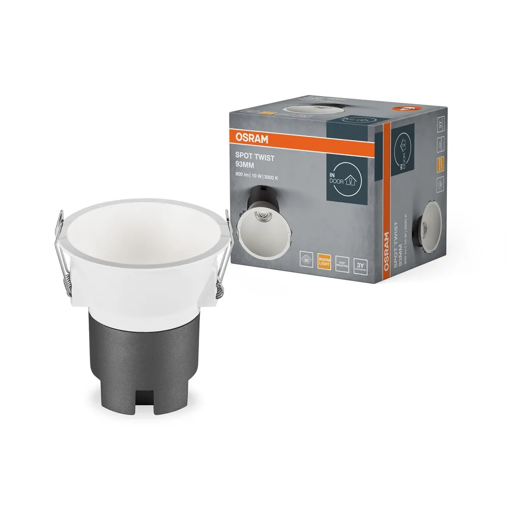 KOHTVALGUSTI LED SÜVISTATAV TWIST 93MM 5W VALGE
