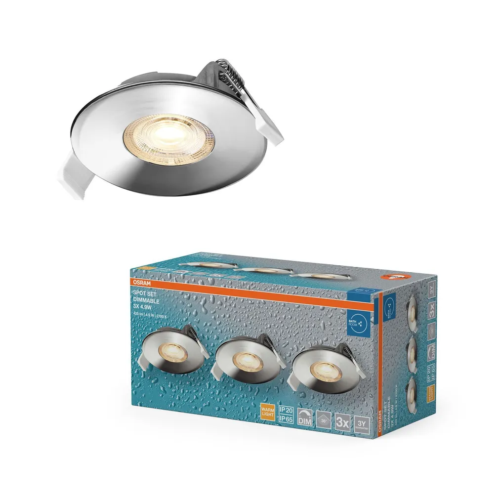 KOHTVALGUSTI LED SÜVISTATAV 4,9W HÄMARDATAV KROOM