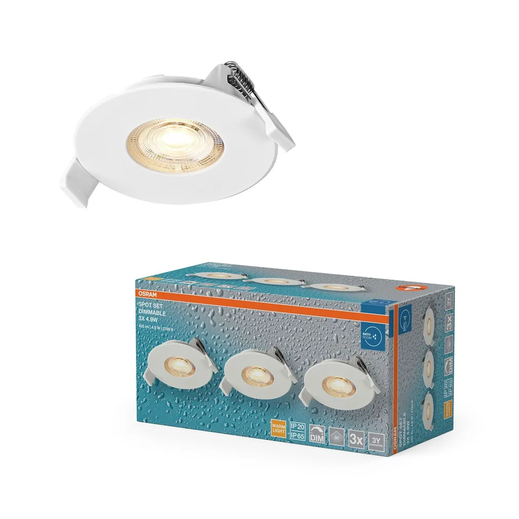 KOHTVALGUSTI LED SÜVISTATAV 4,9W HÄMARDATAV VALGE
