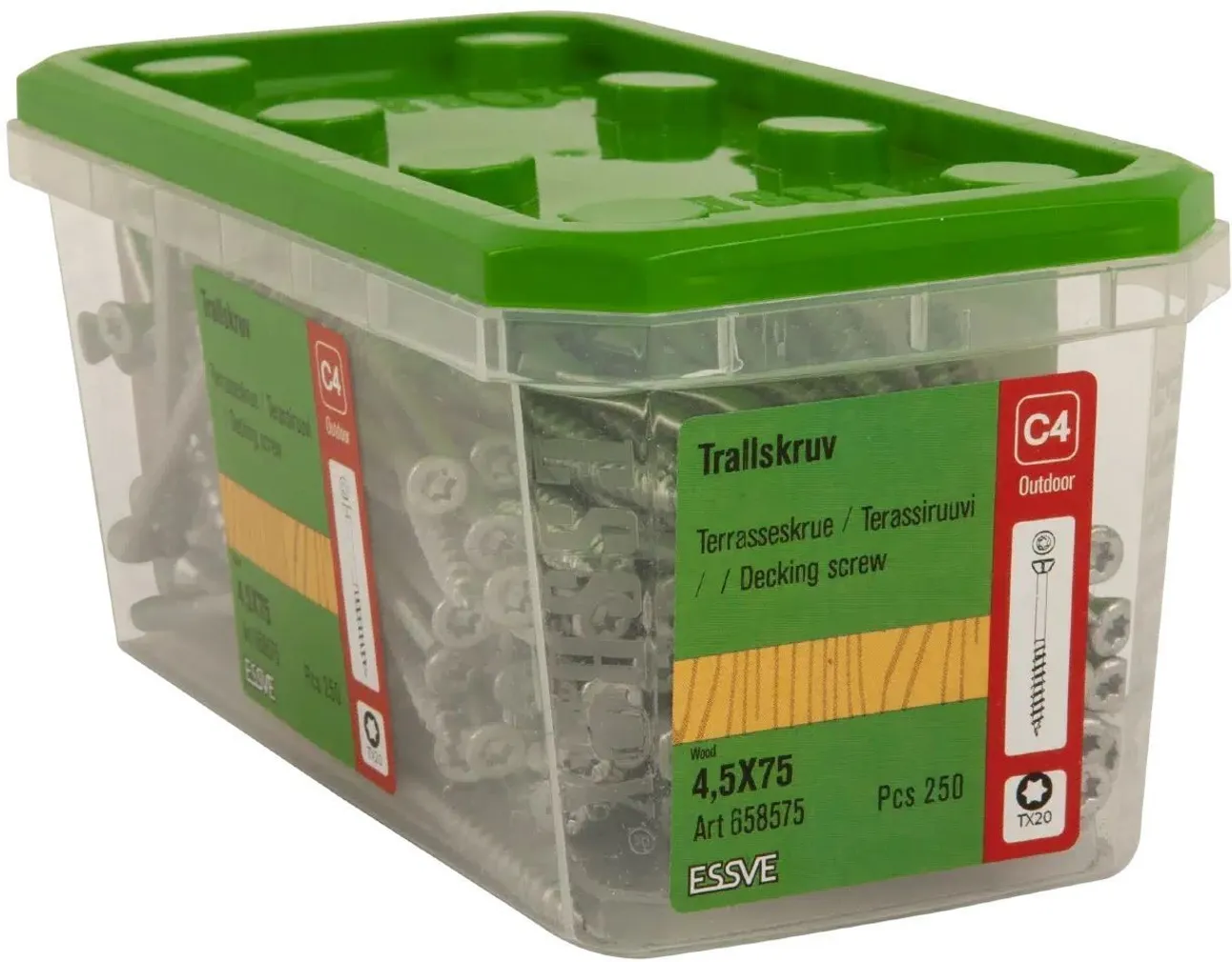 TERRASSIKRUVI ESSVE 4,5X75 CORRSEAL HALL C4 TX20 250TK PAKIS