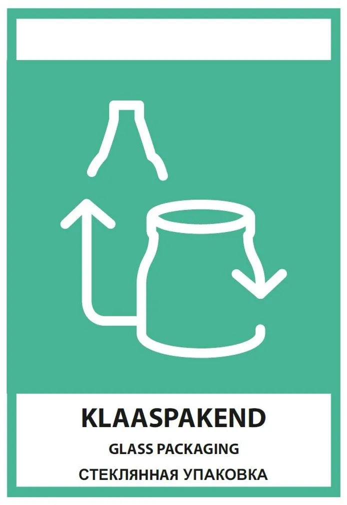KLEEBIS KLAASPAKEND 15X21CM