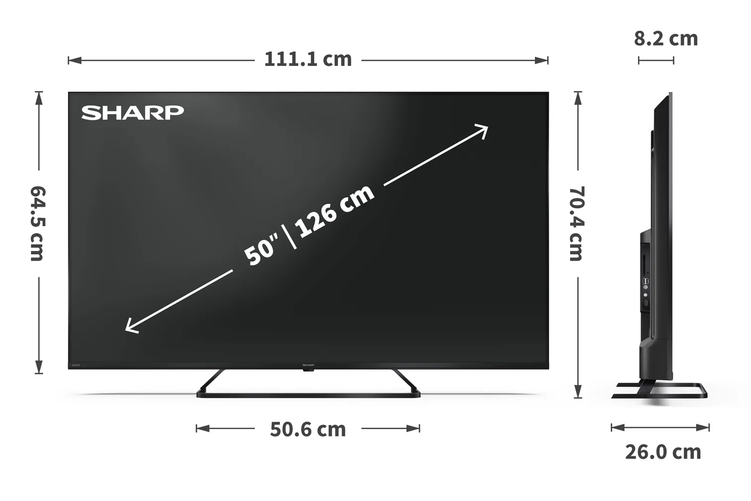 TELEVIISOR SHARP 50HP6265E 50" 4K UHD GOOGLE TV