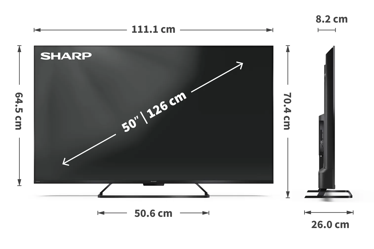 TELEVIISOR SHARP 50HR7265E 50" 4K UHD GOOGLE TV