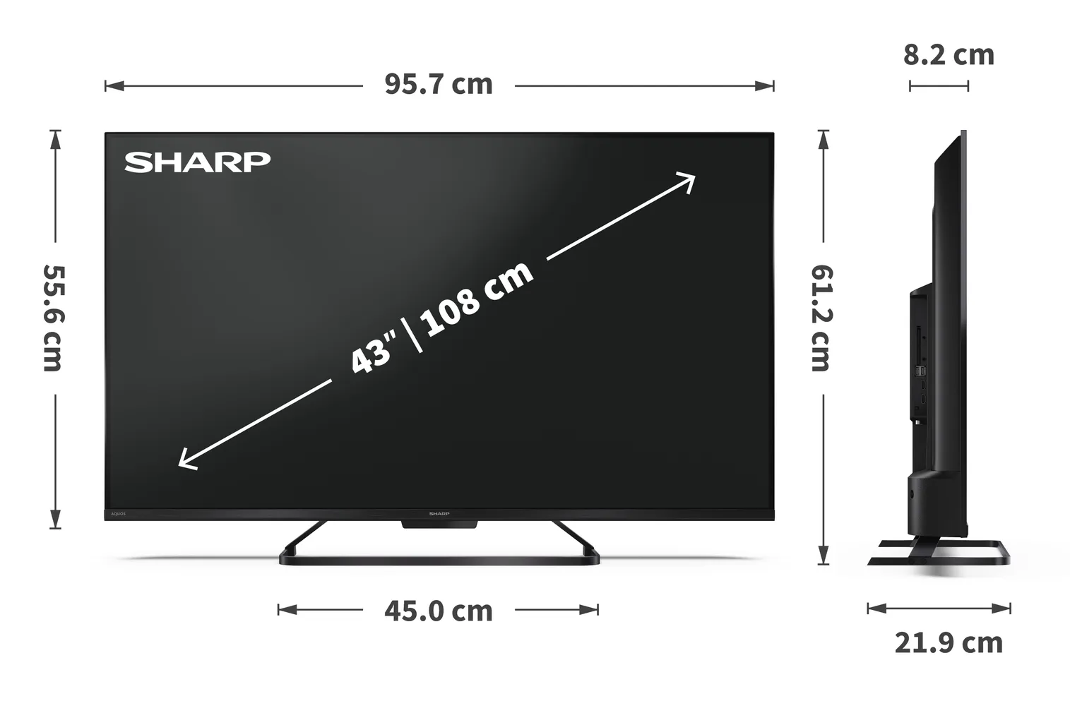 TELEVIISOR SHARP 43HR7265E 43" 4K UHD GOOGLE TV