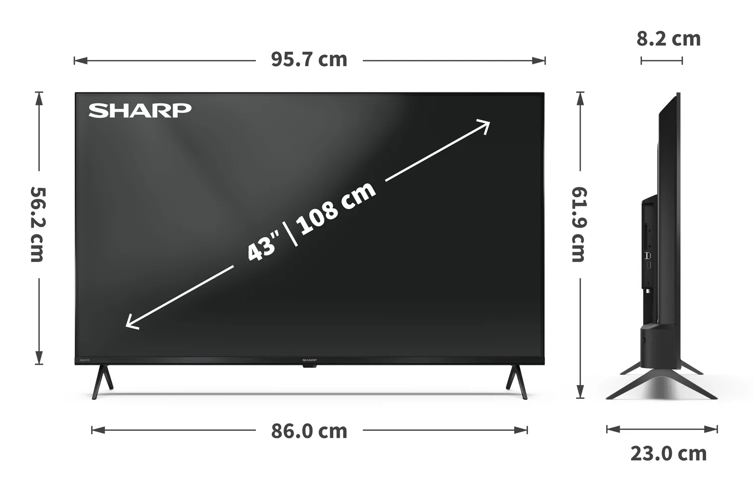 TELEVIISOR SHARP 43HP5265E 43" 4K UHD GOOGLE TV