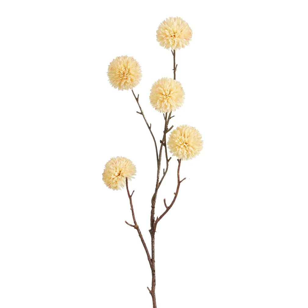 KUNSTLILL MICA DECORATIONS POMPOON 100CM KREEMJAS