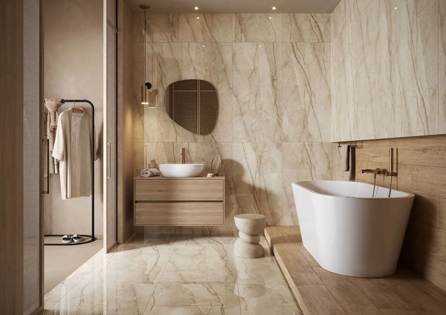 PÕRANDA- JA SEINAPLAAT CERSANIT FORTELIO BEIGE POLISHED 60X120CM 1,44M² PAKIS