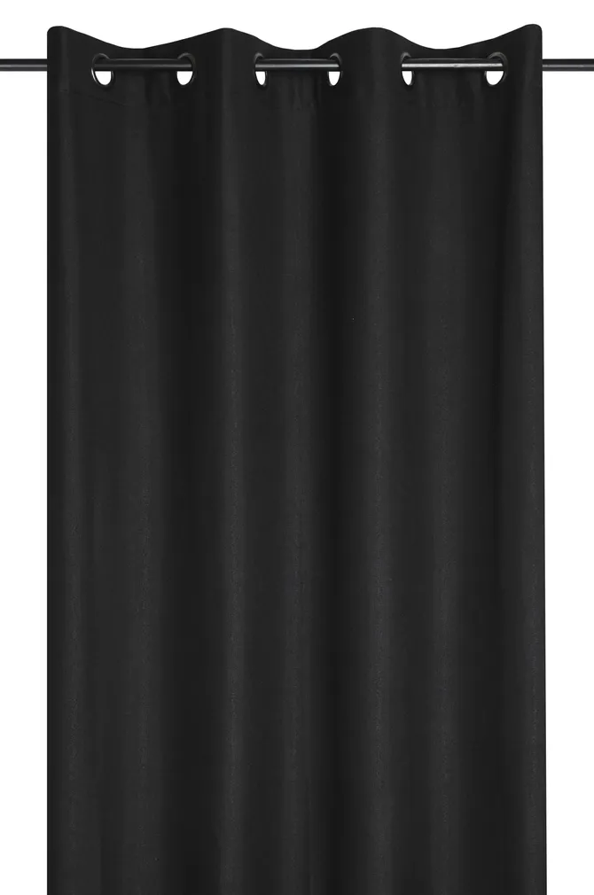 KARDIN STOF PORTLAND 140X260CM 100% PIMENDAV MUST