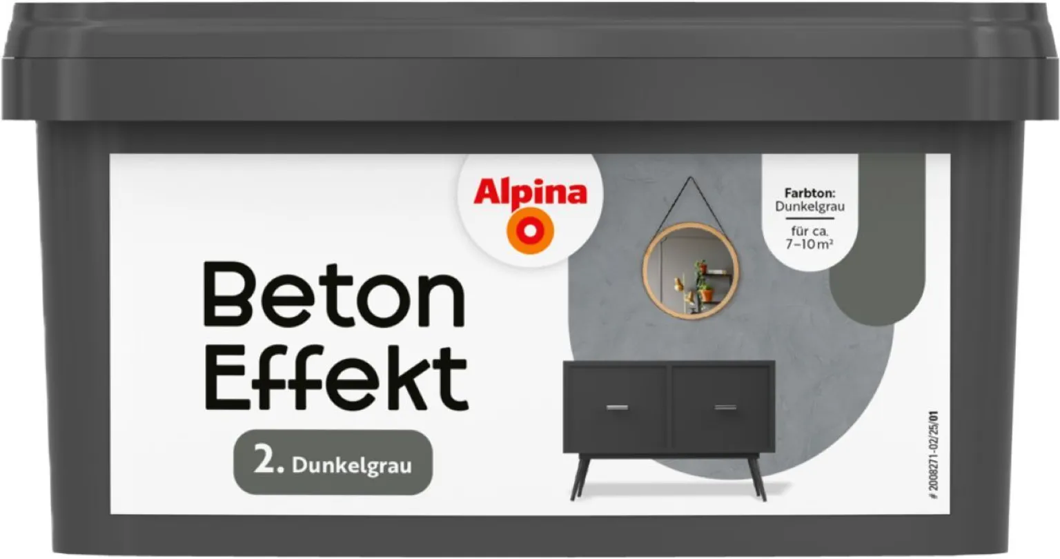 DEKORATIIVVÄRV ALPINA BETON EFEKT TUMEHALL 1L