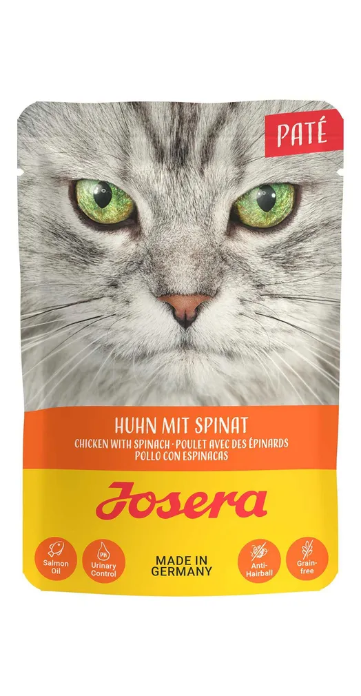 PASTEET JOSERA KASSIDELE KANA JA SPINATIGA 85G