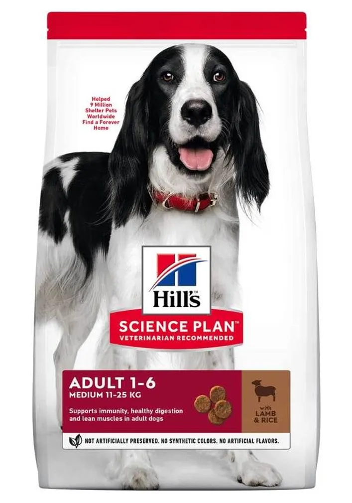 KUIVTOIT HILLS KOERTELE MEDIUM LAMMAS/RIIS 2,5KG