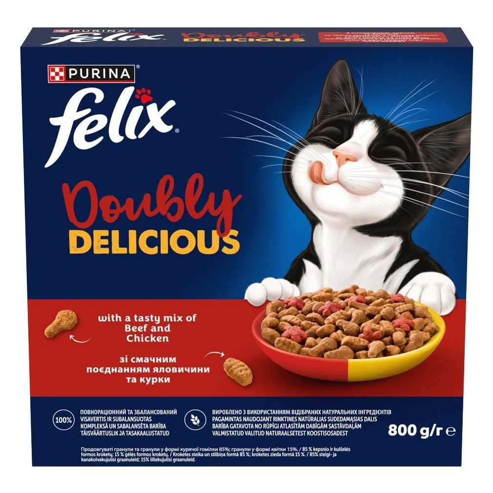 KUIVTOIT FELIX KASSIDELE VEIS, KANA JA PUNAPEET 800G