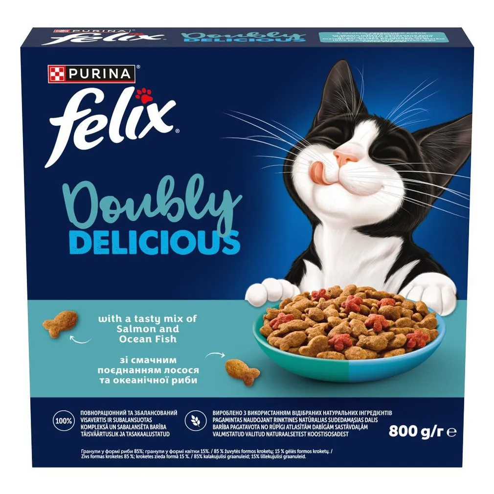 KUIVTOIT FELIX KASSIDELE LÕHE, KALA JA PUNAPEET 800G