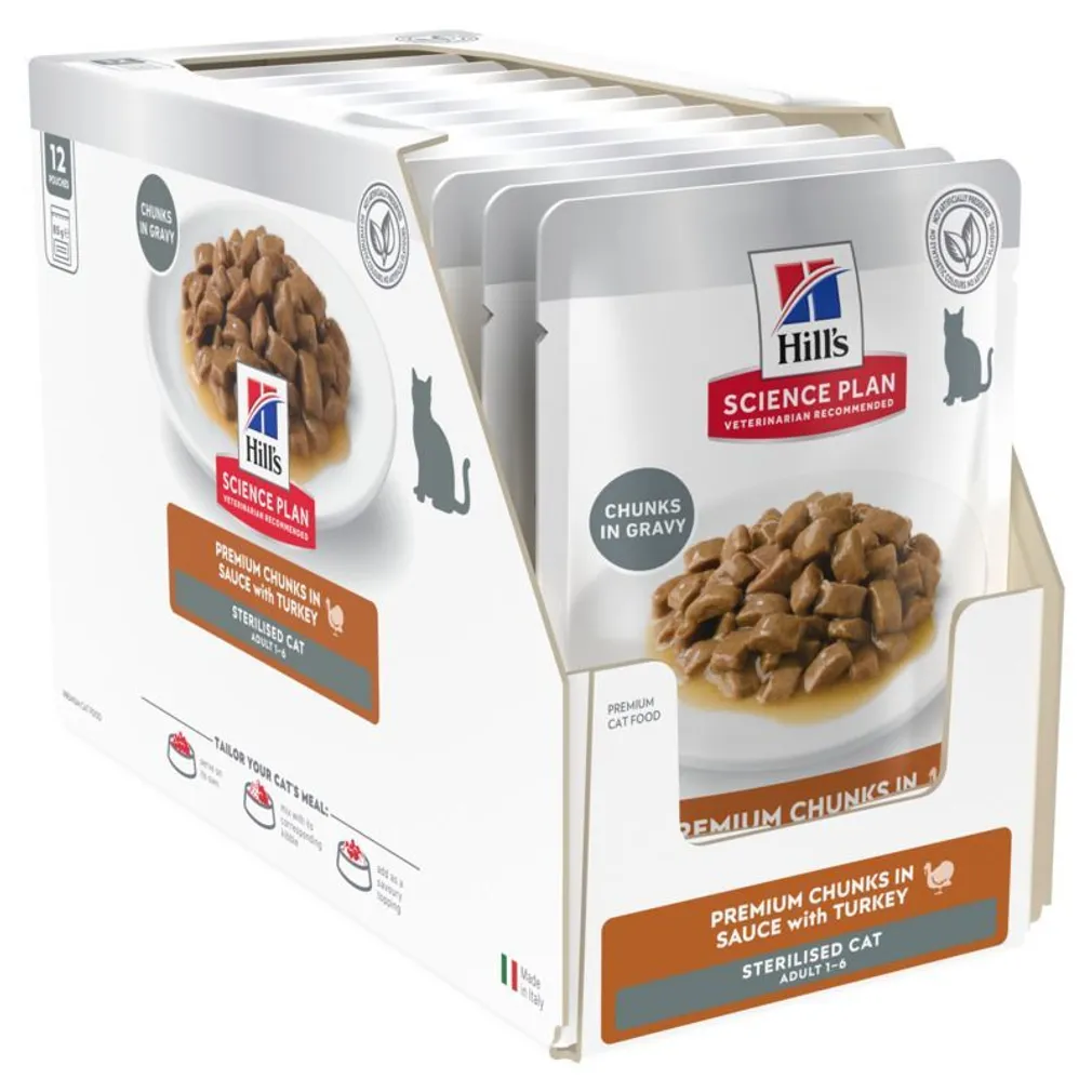 MÄRGTOIT HILLS KASSIDELE YOUNG STERILISED KALKUNIGA 12X85G
