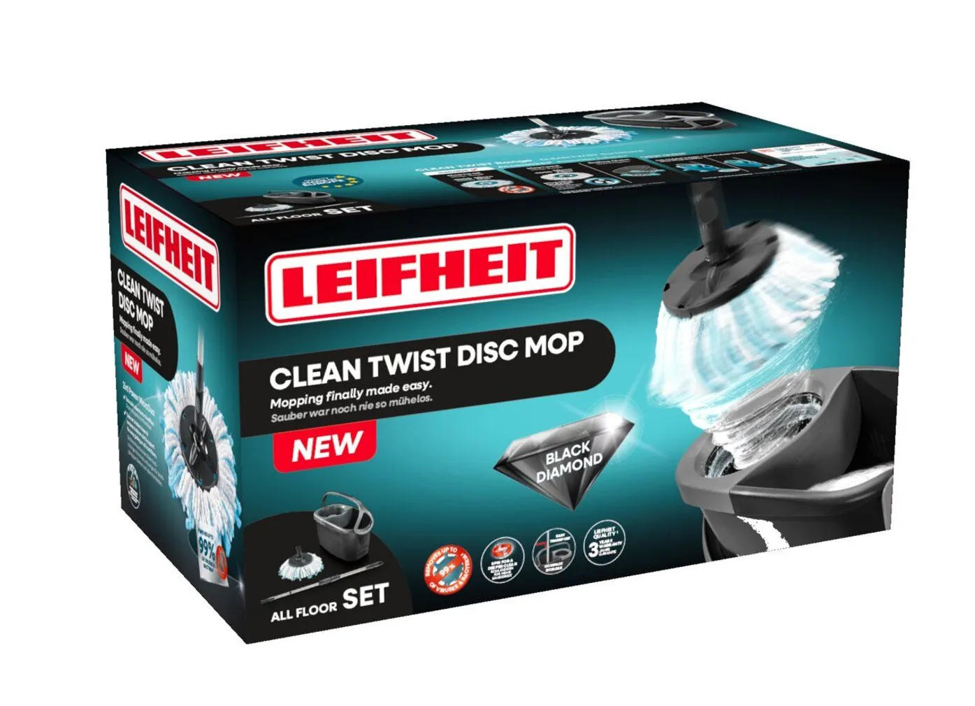 PÕRANDAPESUKOMPLEKT LEIFHEIT TWIST MOP MUST
