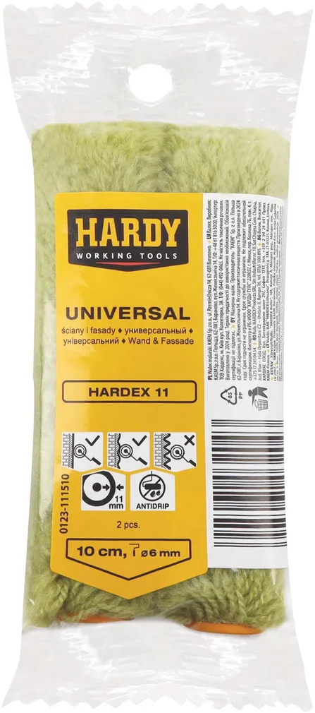VÄRVIRULL HARDEX MINI PAKK 2X10CM KARV 12MM Ø15MM