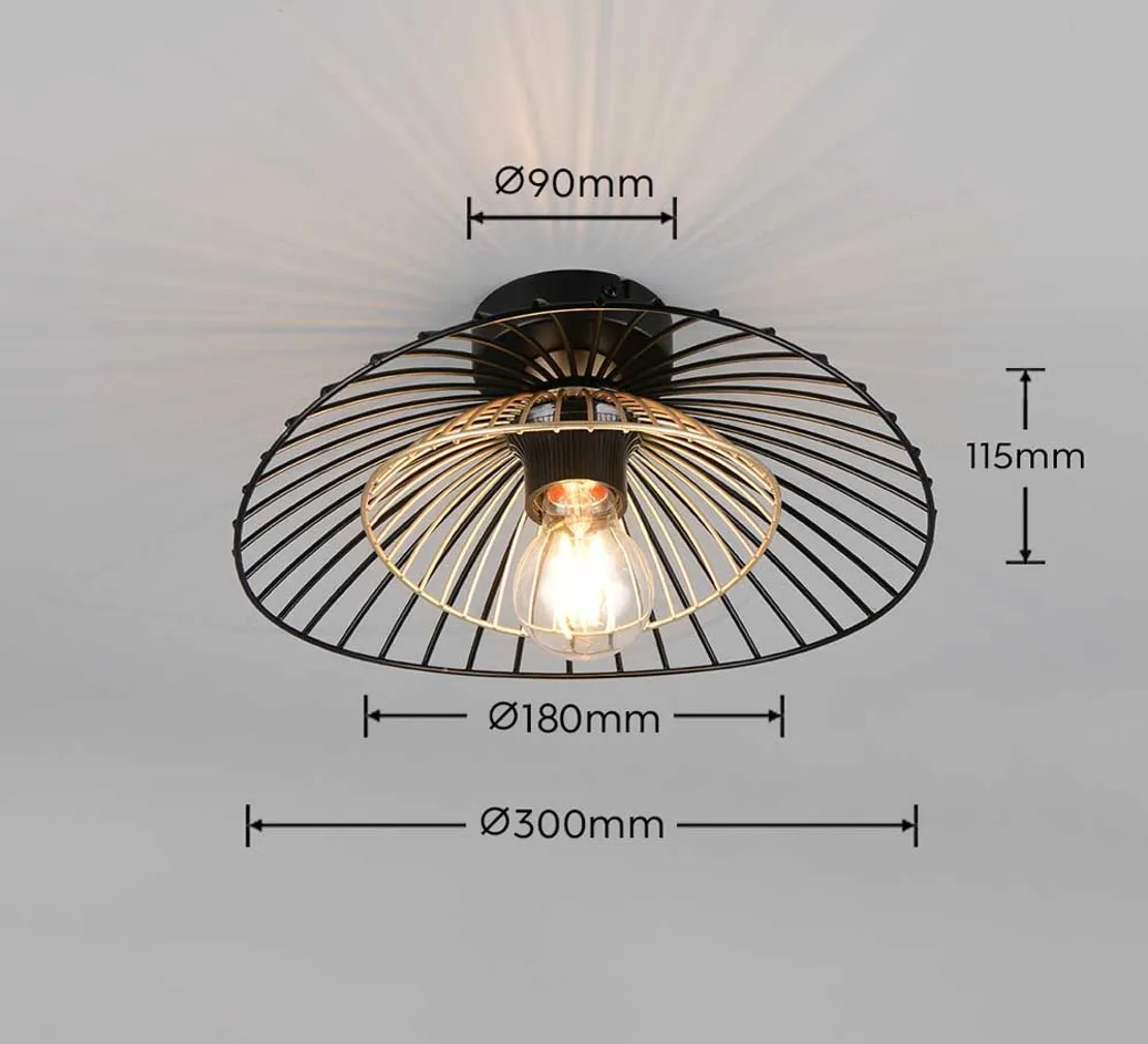 LAELAMP REALITY LAURIS E27 MATT MUST/KULDNE
