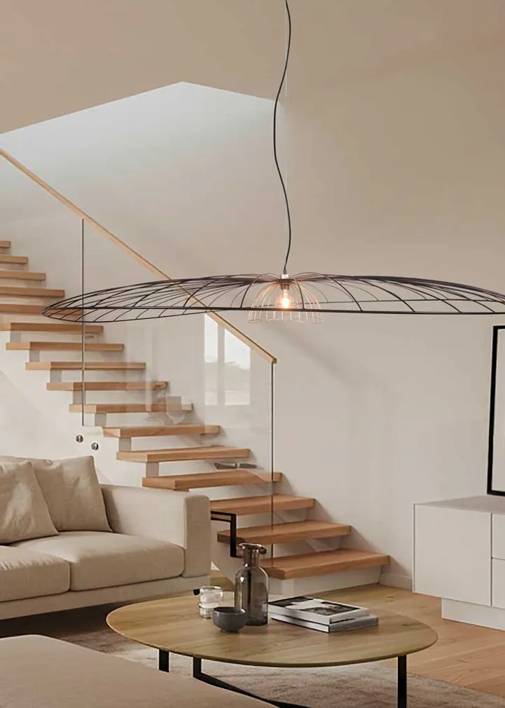 RIPPVALGUSTI REALITY LAURIS 200CM E27 MATT MUST/KULDNE