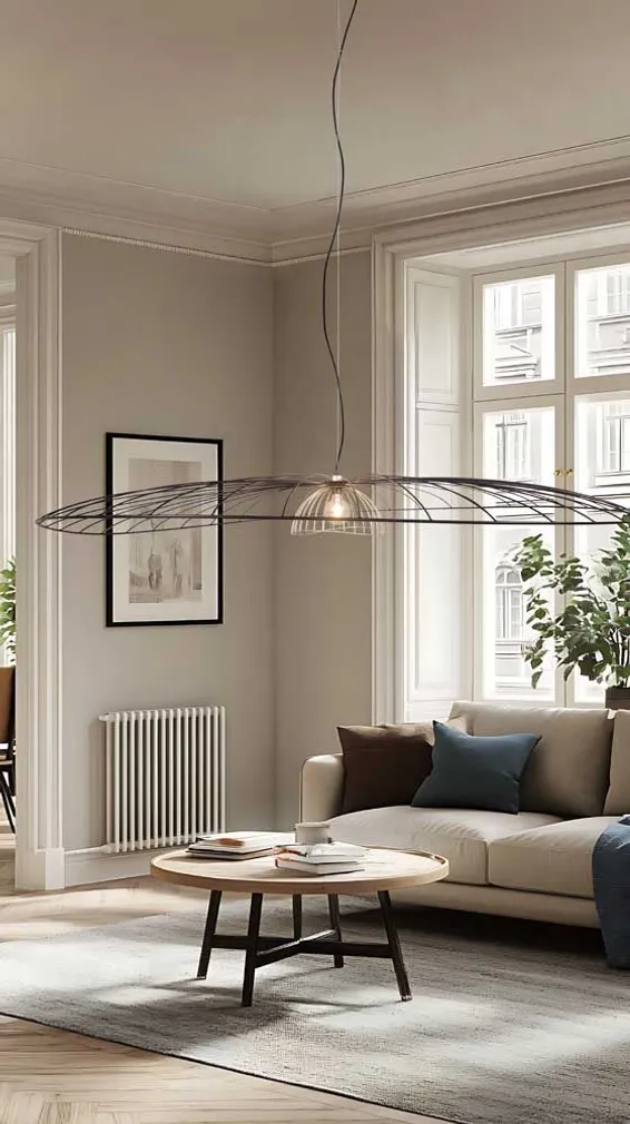 RIPPVALGUSTI REALITY LAURIS 200CM E27 MATT MUST/KULDNE