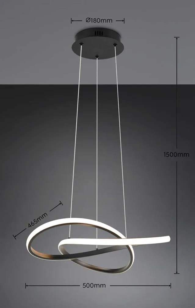 RIPPVALGUSTI REALITY MANSA LED 4000K MATT MUST