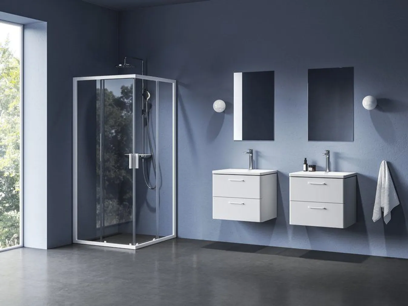 DUŠINURK RAVAK BLIX II NBLRV2 90CM VALGE